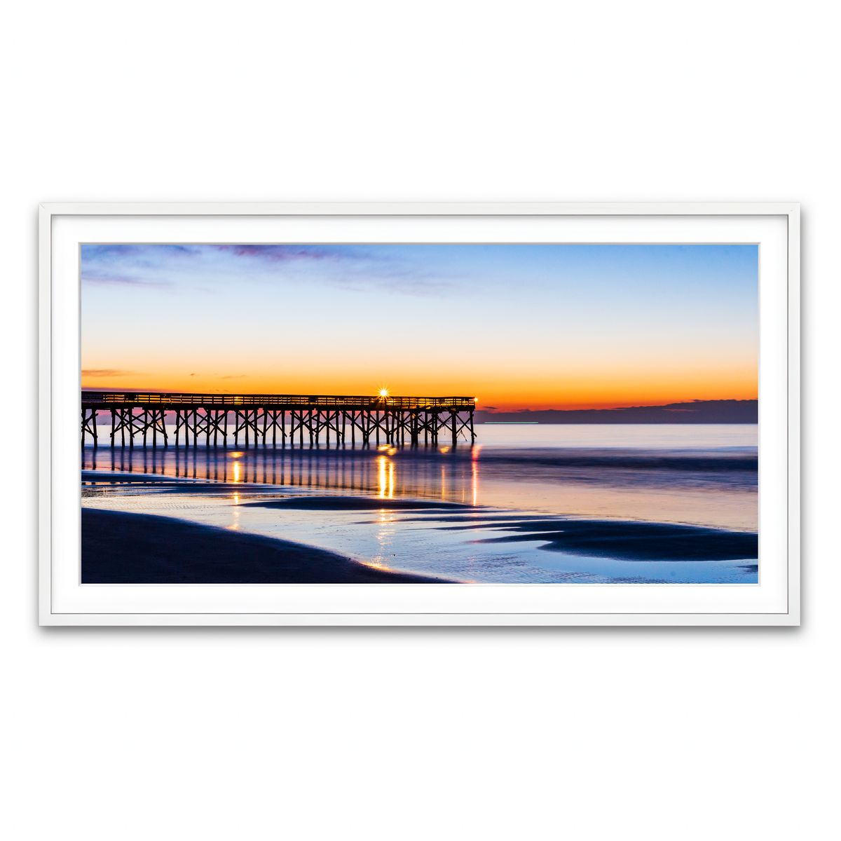 Framed Print 2x1 White