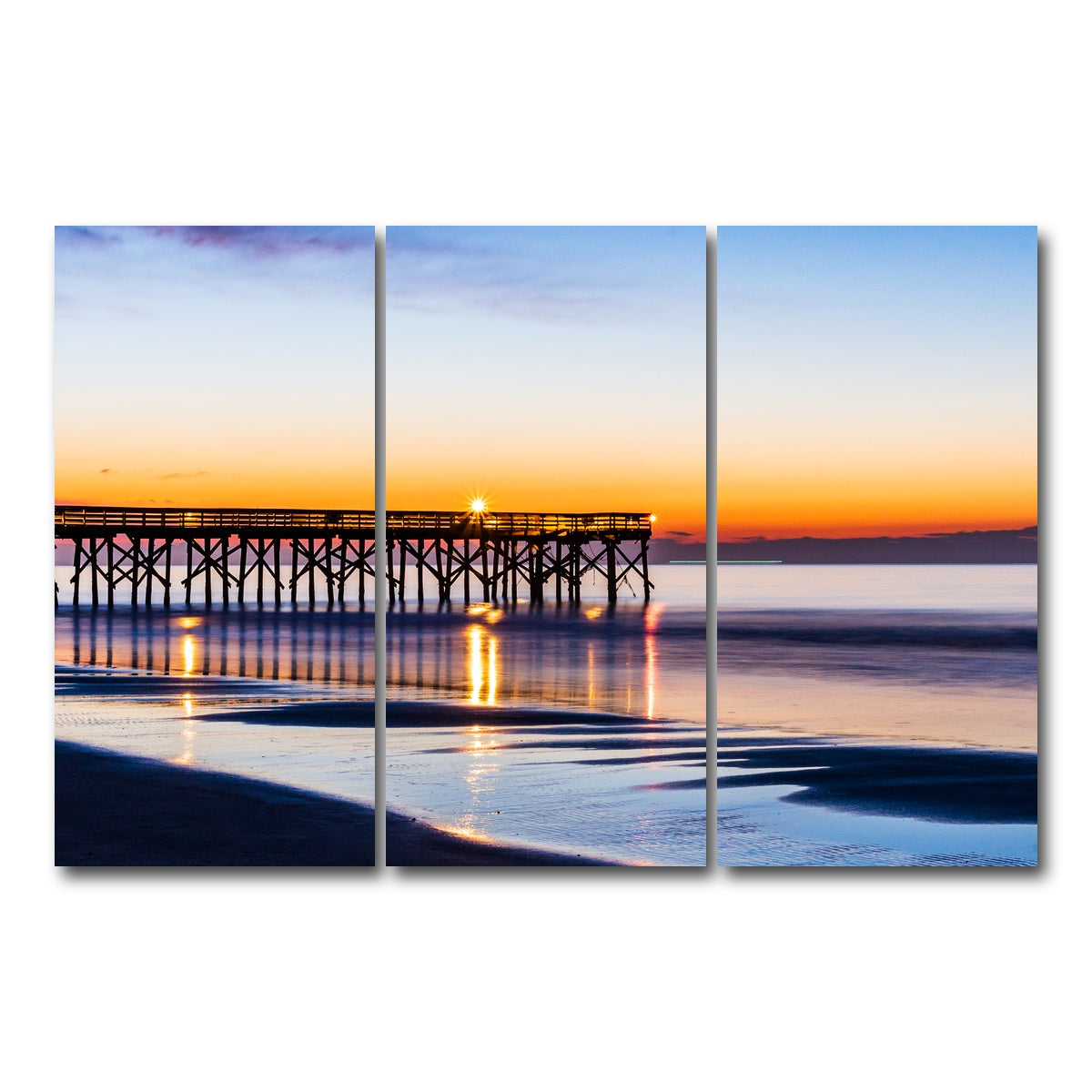 AUTO-MOCKUP WHITE | Charleston South Carolina | 3 Piece | Gallery Wrap Canvas | group=12x24