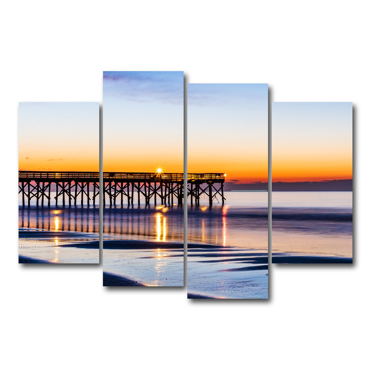 AUTO-MOCKUP WHITE | Charleston South Carolina | 4 Piece | Gallery Wrap Canvas | group=4_short