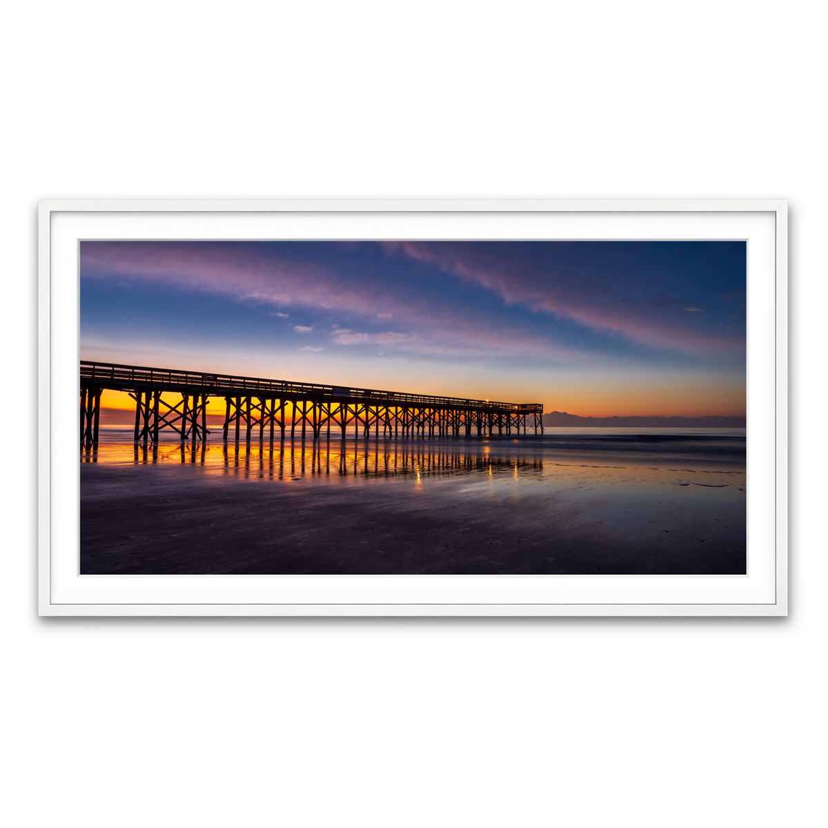 Framed Print 2x1 White