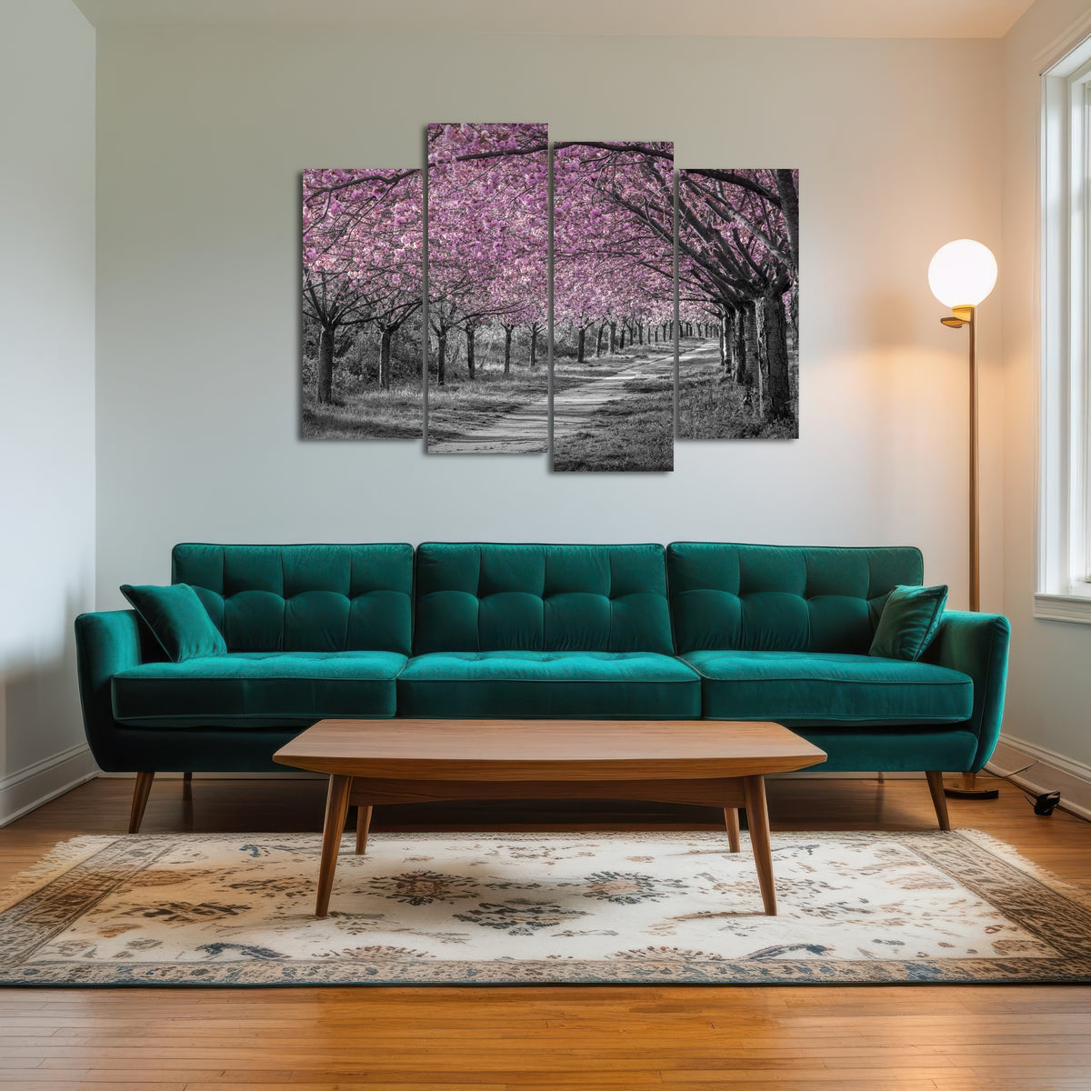 AUTO-MOCKUP ROOM | Charming cherry blossom alley in pink