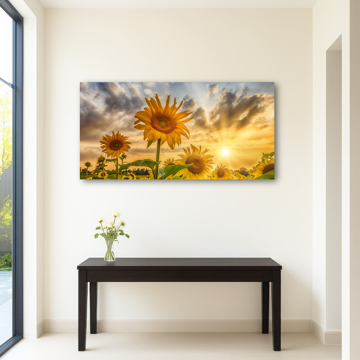 AUTO-MOCKUP ROOM | Charming sunflowers in sunset