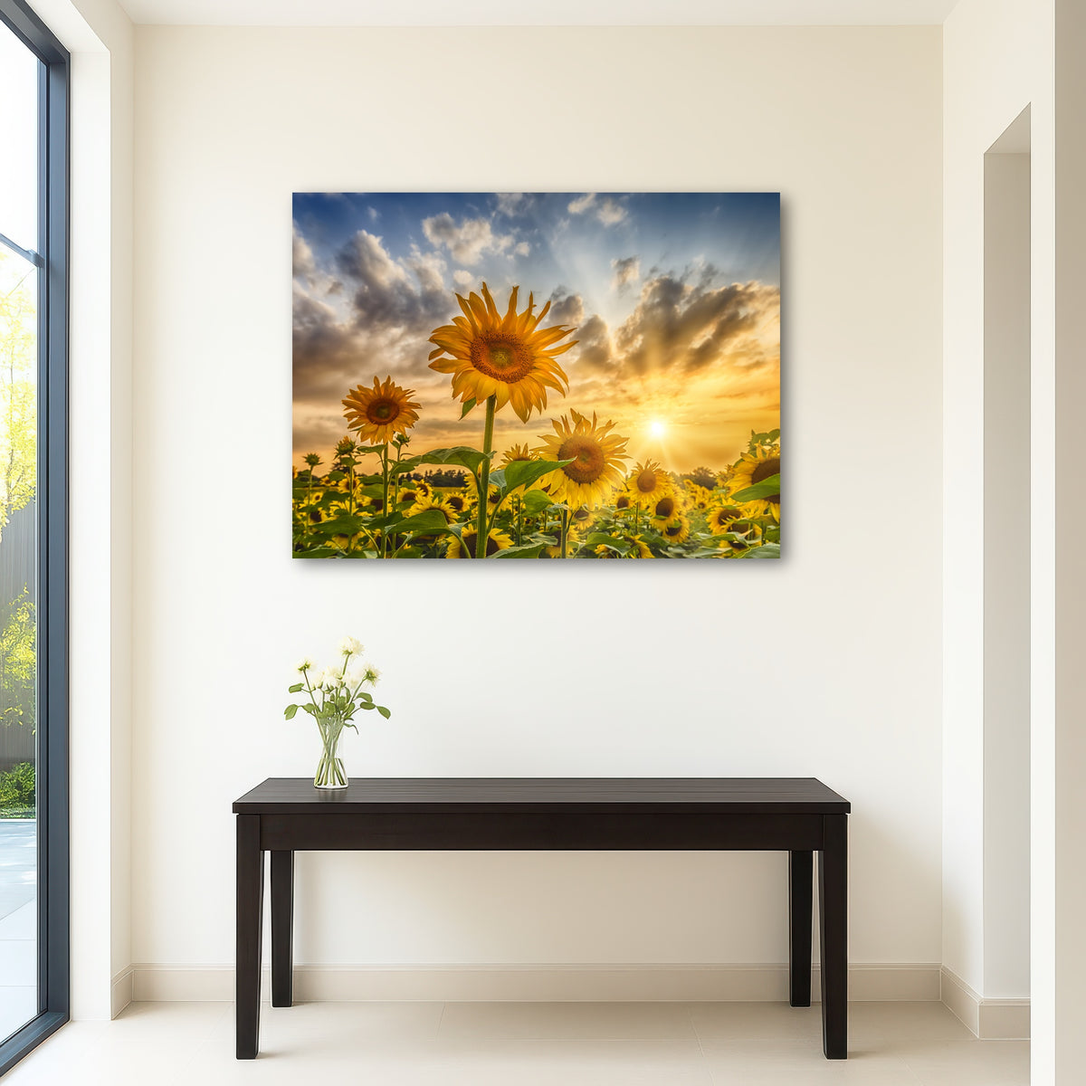 AUTO-MOCKUP ROOM | Charming sunflowers in sunset