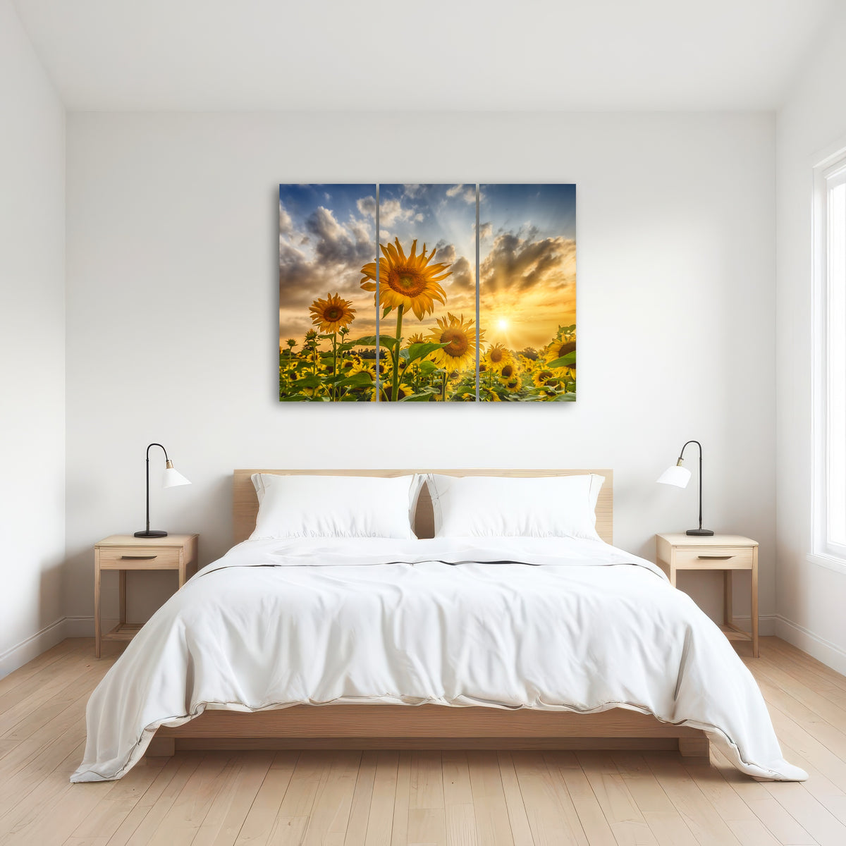 AUTO-MOCKUP ROOM | Charming sunflowers in sunset