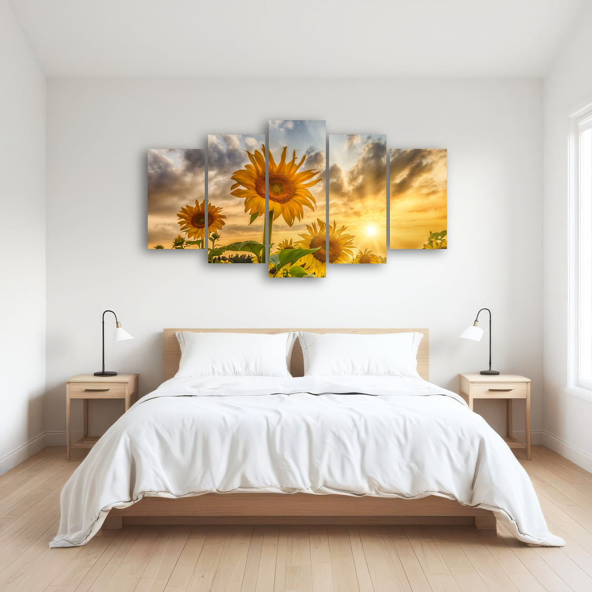 AUTO-MOCKUP ROOM | Charming sunflowers in sunset