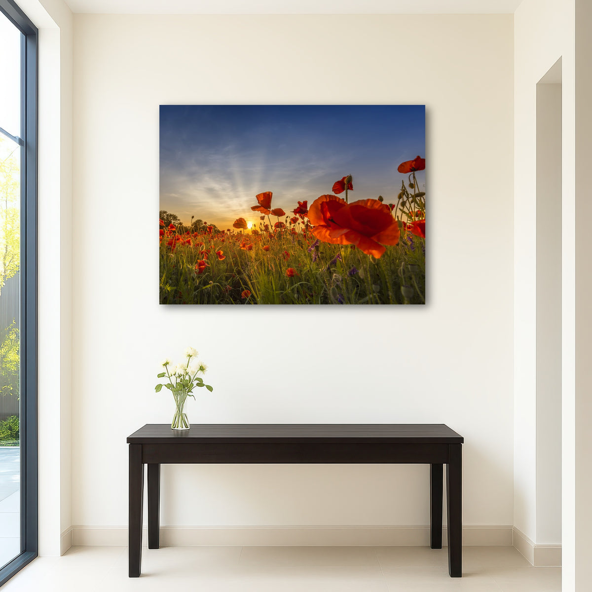 AUTO-MOCKUP ROOM | Charming sunset in poppy field