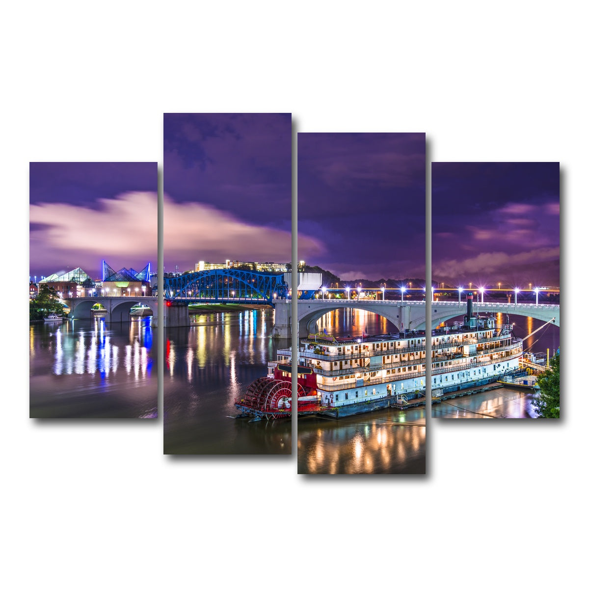 AUTO-MOCKUP WHITE | Chattanooga Aerial | 4 Piece | Gallery Wrap Canvas | group=4_short