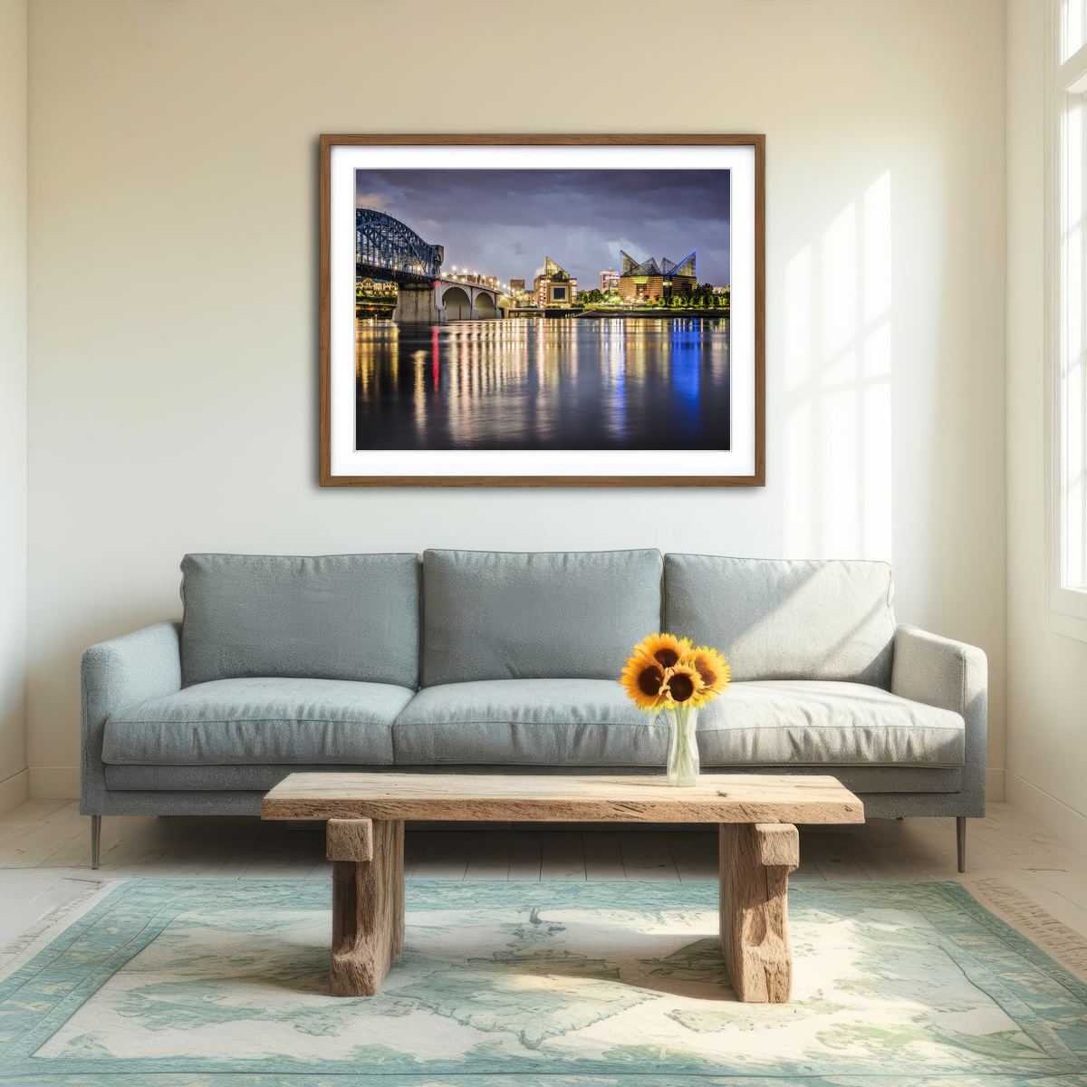 AUTO-MOCKUP ROOM | Chattanooga Tennessee River Wall Art