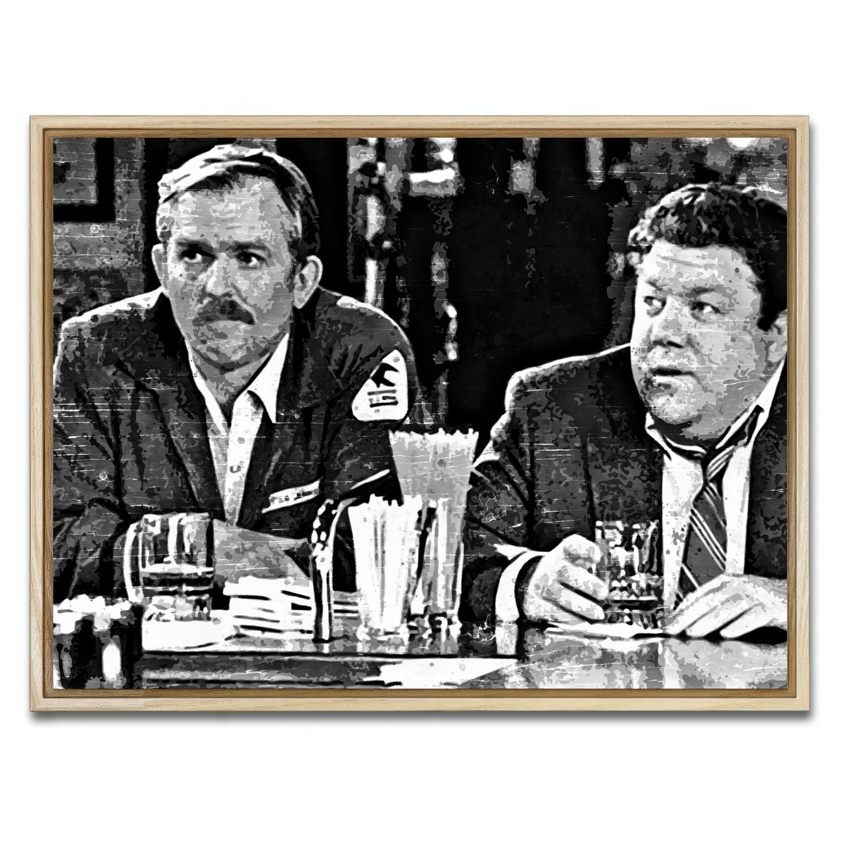 AUTO-MOCKUP WHITE | Cheers grayscale | 1 Piece | Natural Framed Canvas | group=4x3