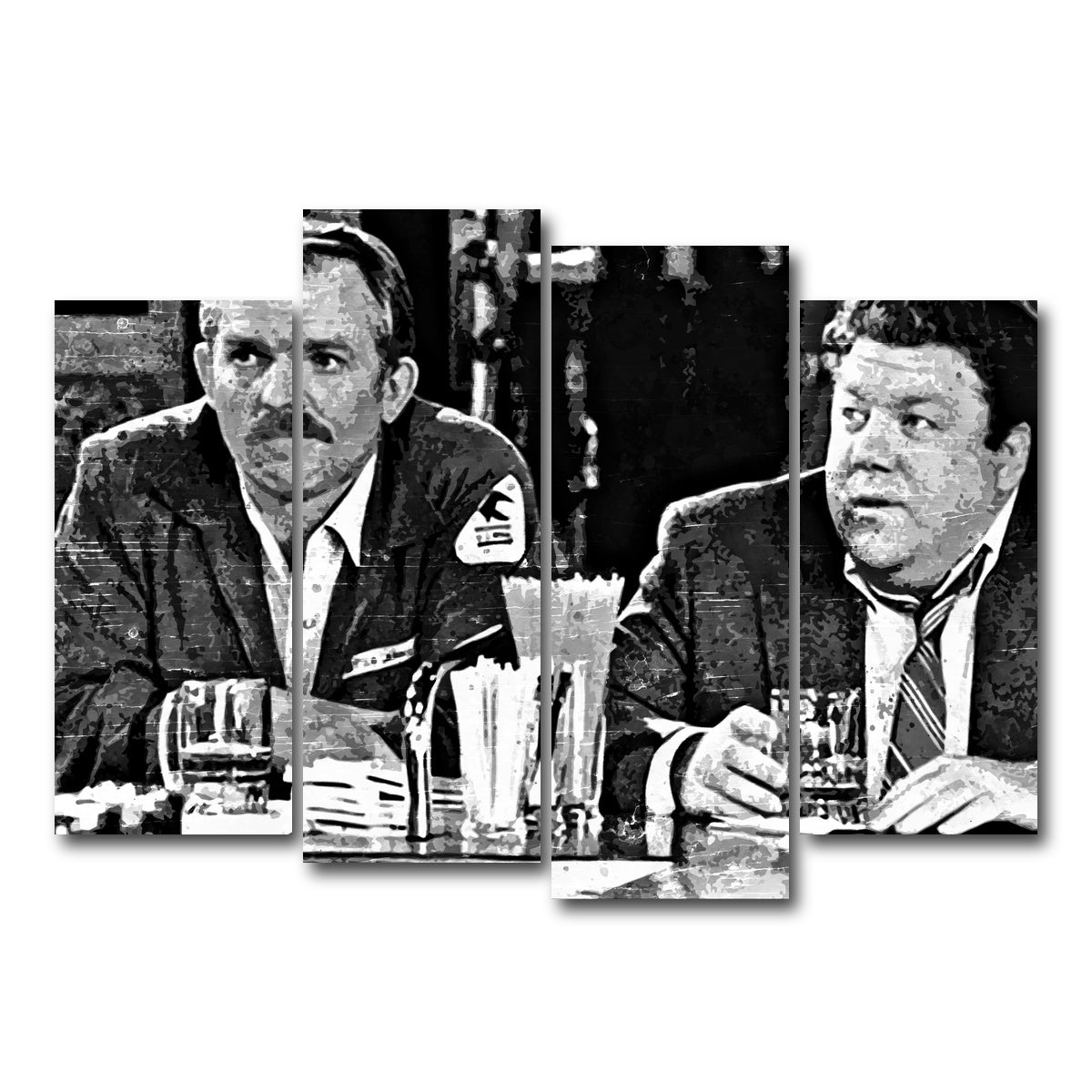 AUTO-MOCKUP WHITE | Cheers grayscale | 4 Piece | Gallery Wrap Canvas | group=4_normal