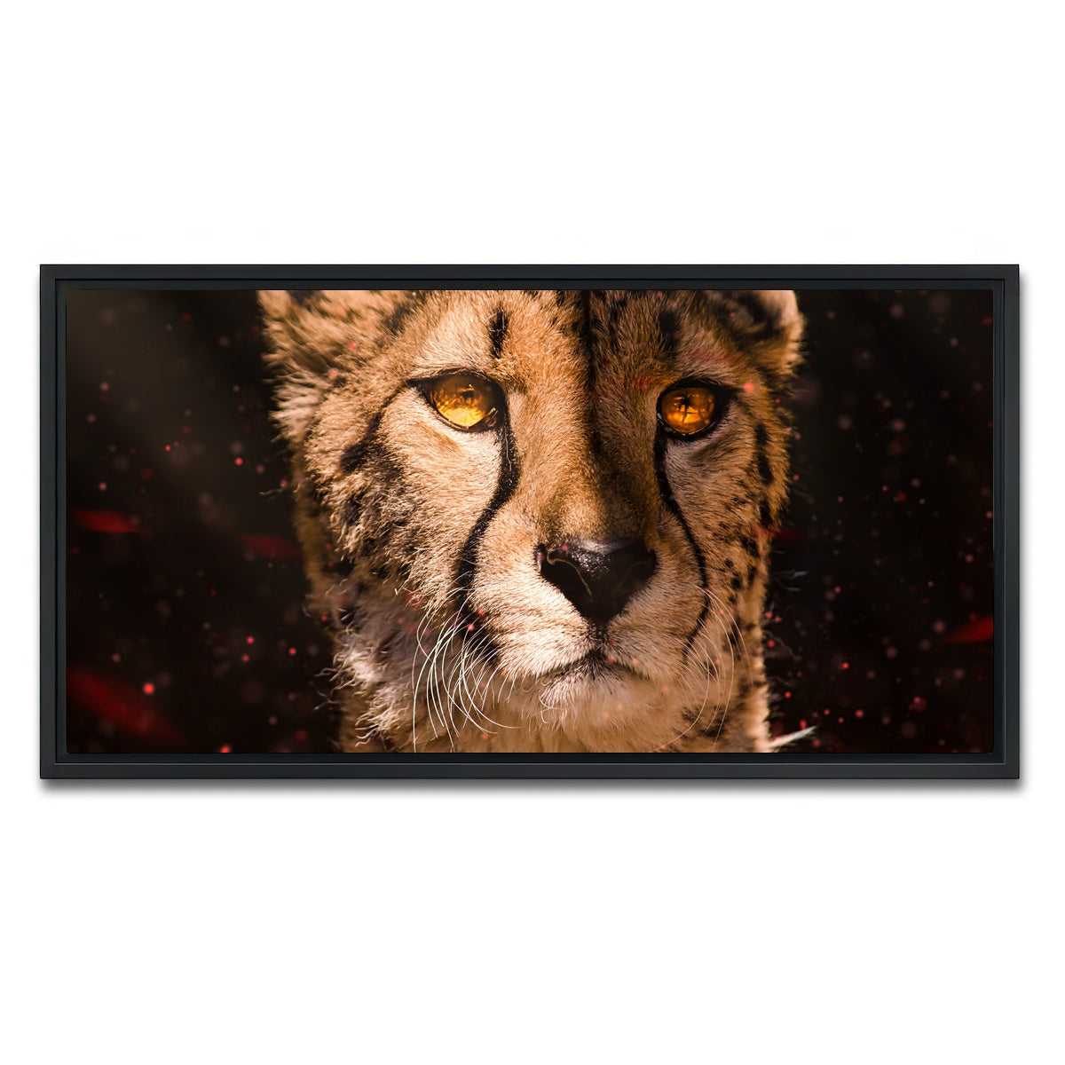 AUTO-MOCKUP WHITE | Cheetah | 1 Piece | Black Framed Canvas | group=2x1