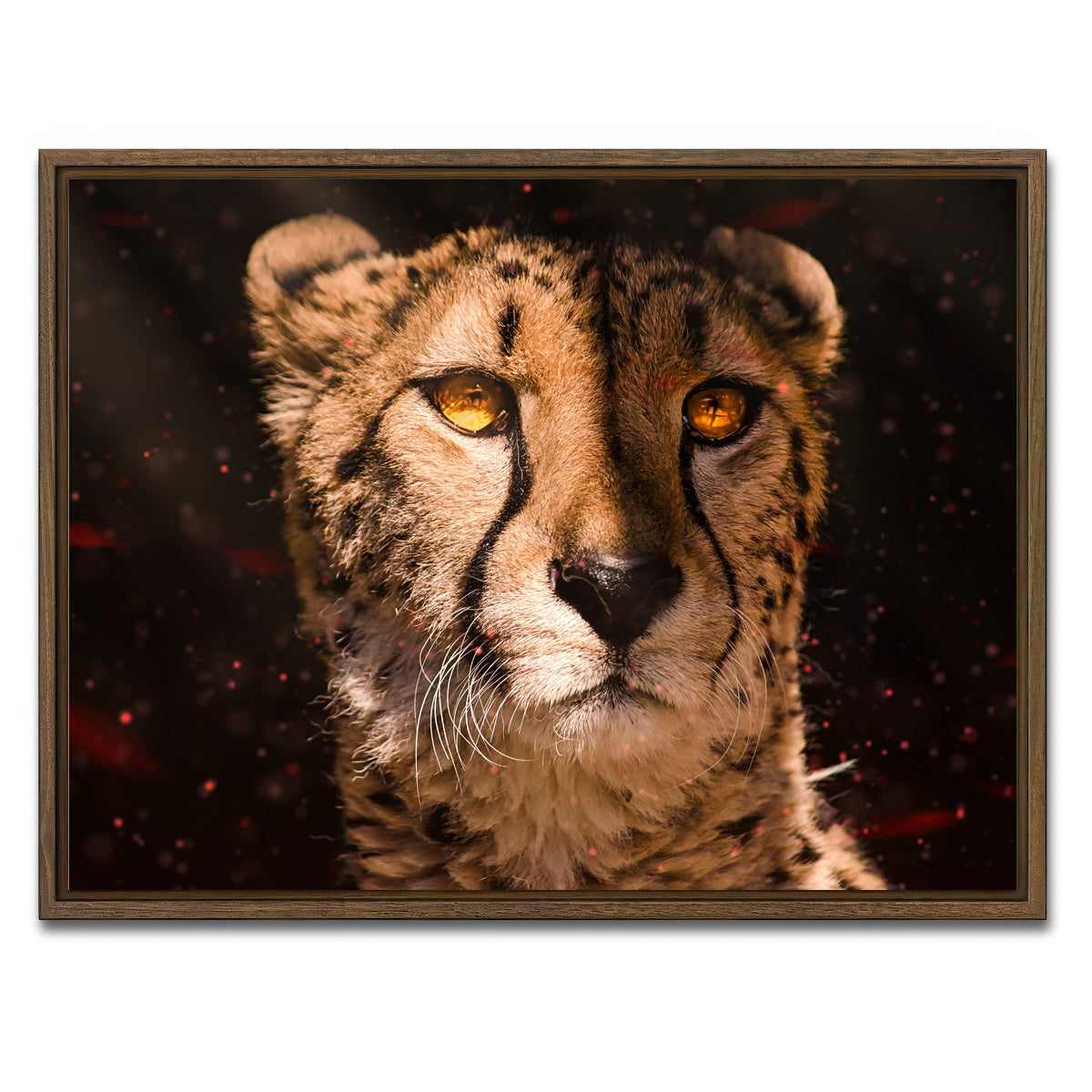 AUTO-MOCKUP WHITE | Cheetah | 1 Piece | Walnut Framed Canvas | group=4x3