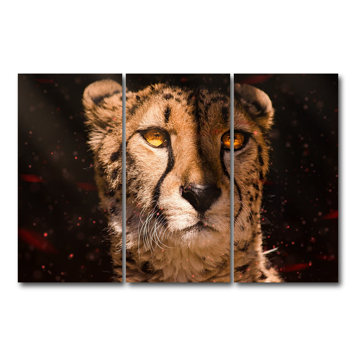 AUTO-MOCKUP WHITE | Cheetah | 3 Piece | Gallery Wrap Canvas | group=12x24