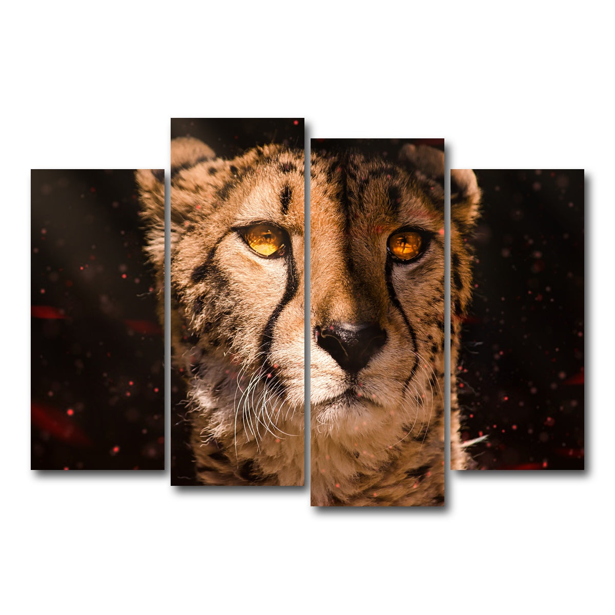 AUTO-MOCKUP WHITE | Cheetah | 4 Piece | Gallery Wrap Canvas | group=4_normal