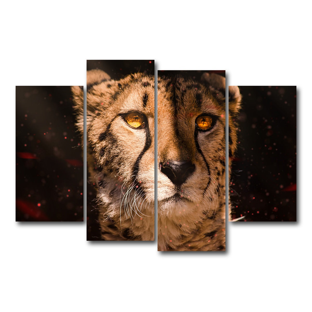 AUTO-MOCKUP WHITE | Cheetah | 4 Piece | Gallery Wrap Canvas | group=4_short