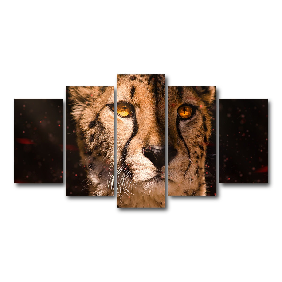 AUTO-MOCKUP WHITE | Cheetah | 5 Piece | Gallery Wrap Canvas | group=5_normal