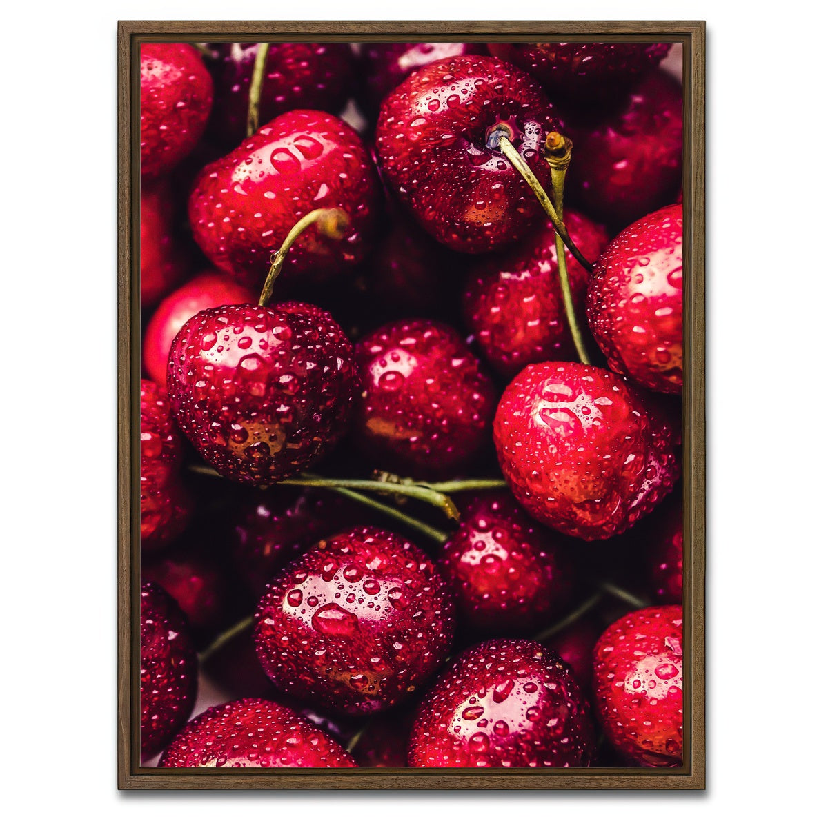 AUTO-MOCKUP WHITE | Cherries | 1 Piece | Walnut Framed Canvas | group=3x4