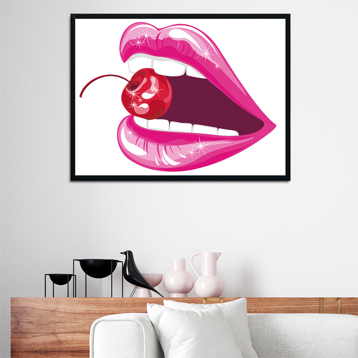 Cherry Lips Wall Art