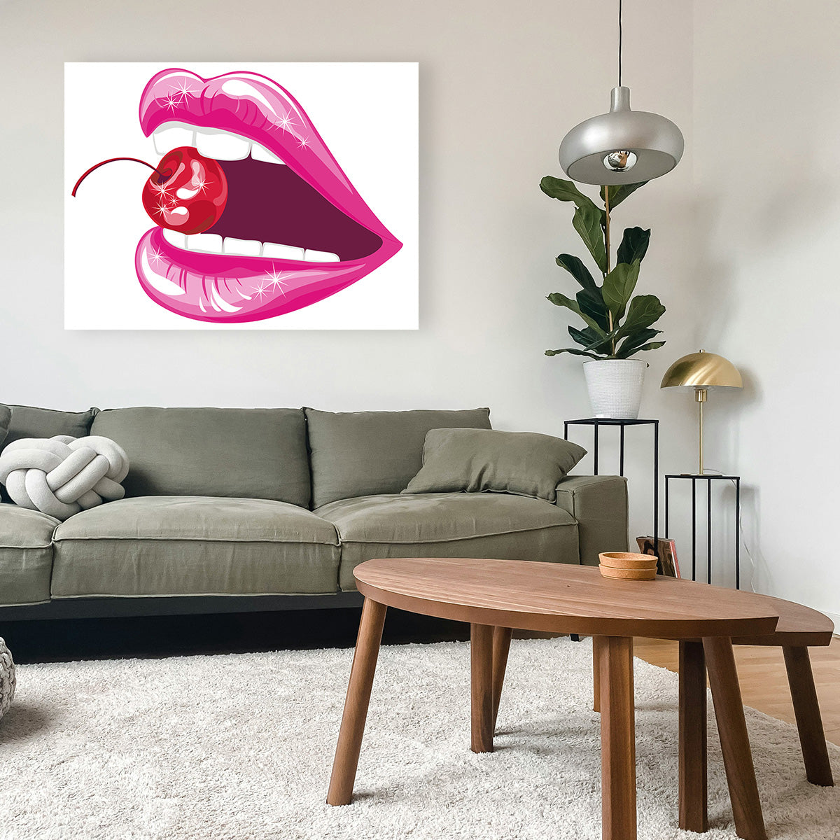 Cherry Lips Wall Art