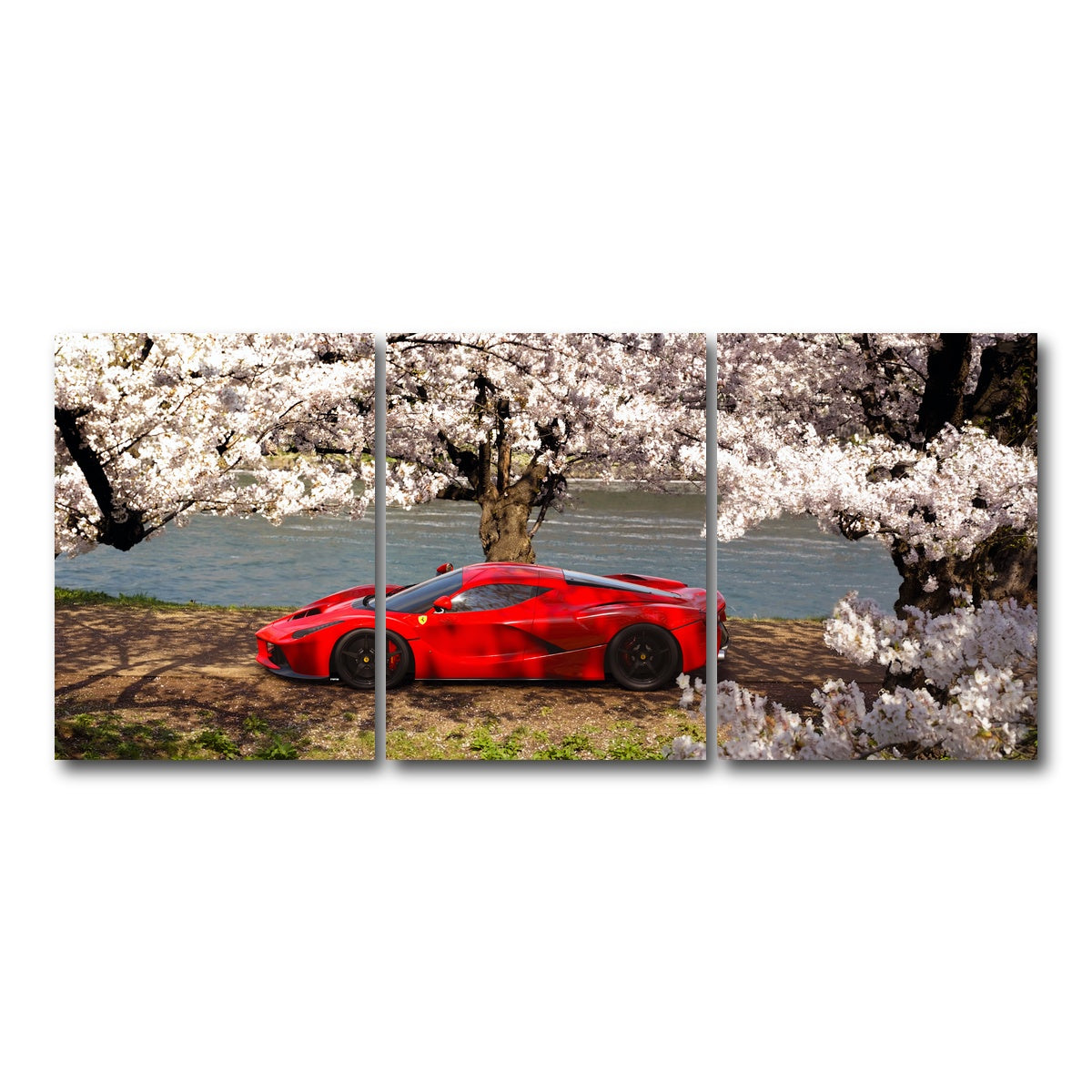 AUTO-MOCKUP WHITE | Cherry Blossom | 3 Piece | Gallery Wrap Canvas | group=18x24