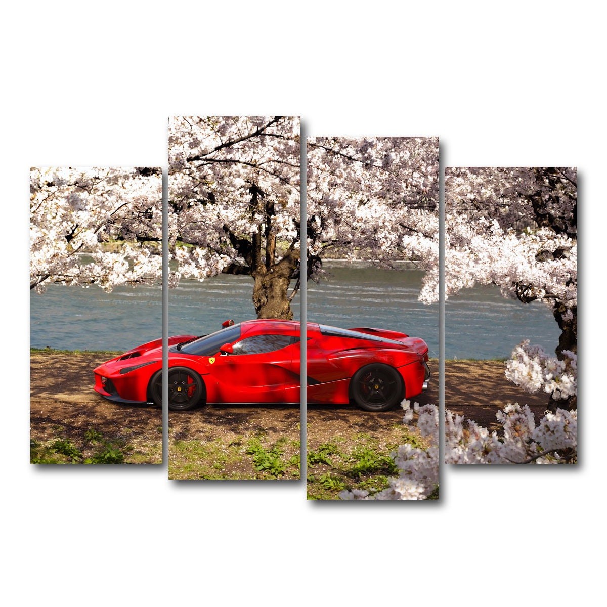 AUTO-MOCKUP WHITE | Cherry Blossom | 4 Piece | Gallery Wrap Canvas | group=4_normal