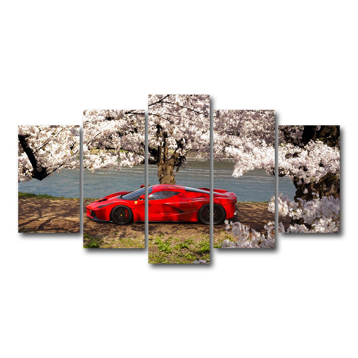 AUTO-MOCKUP WHITE | Cherry Blossom | 5 Piece | Gallery Wrap Canvas | group=5_normal