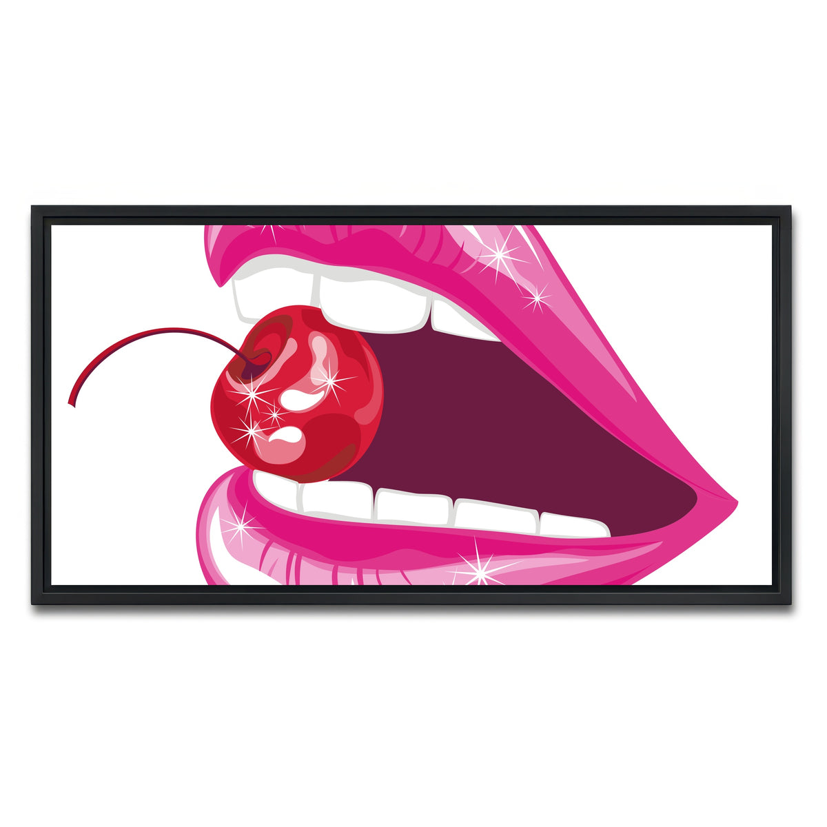 AUTO-MOCKUP WHITE | Cherry Lips | 1 Piece | Black Framed Canvas | group=2x1