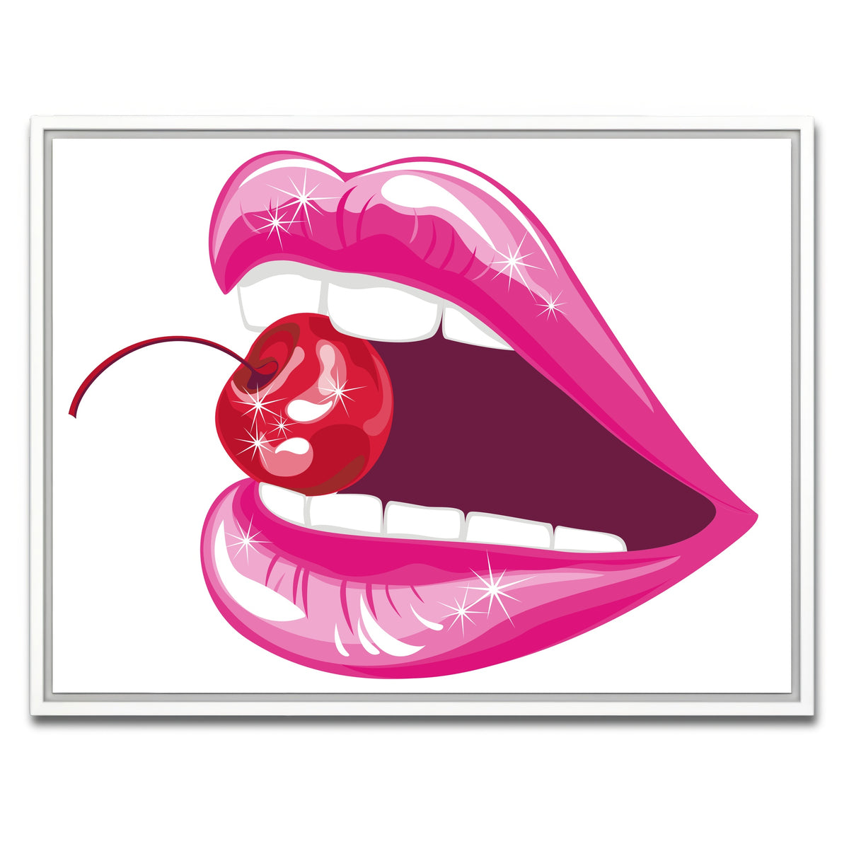 AUTO-MOCKUP WHITE | Cherry Lips | 1 Piece | White Framed Canvas | group=4x3