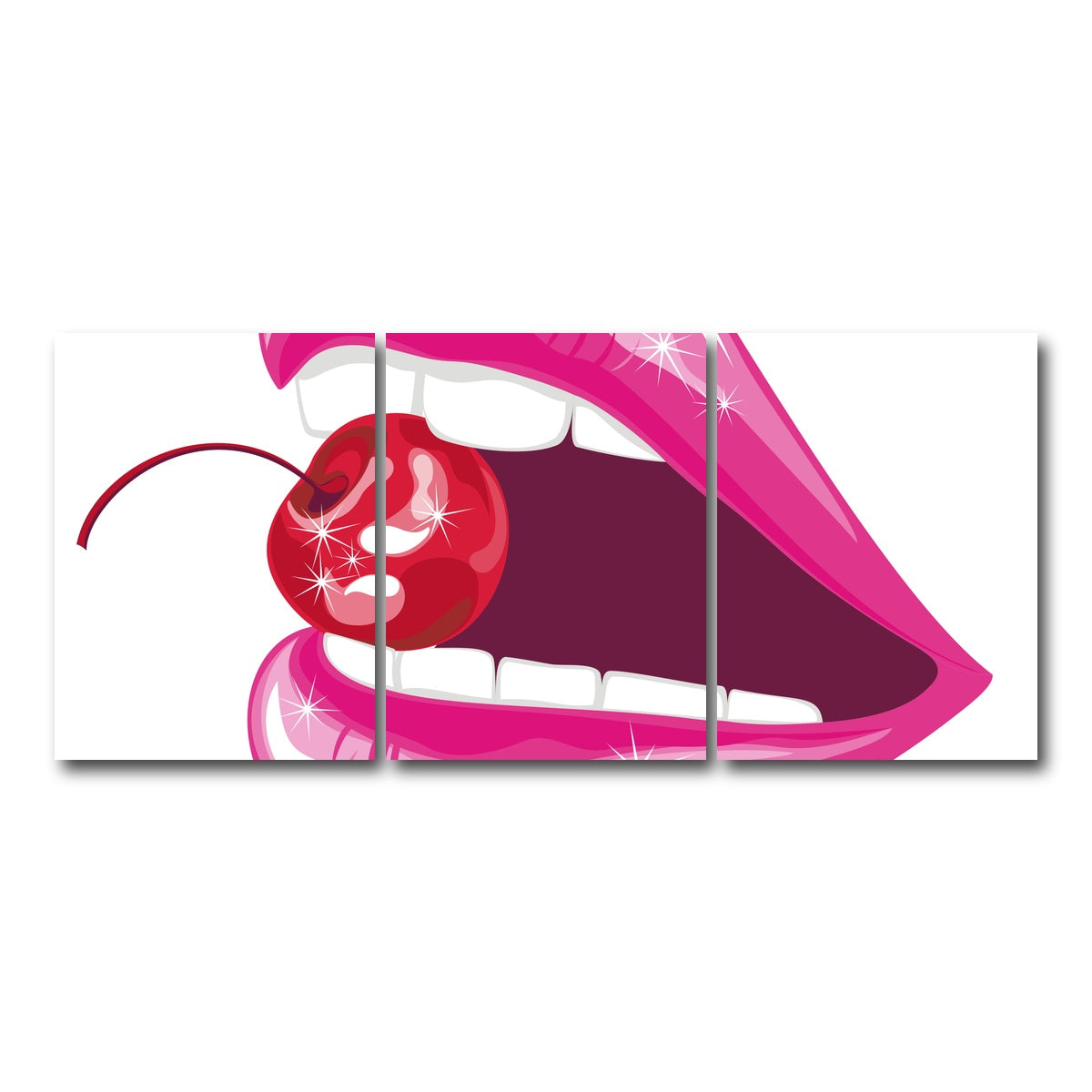 AUTO-MOCKUP WHITE | Cherry Lips | 3 Piece | Gallery Wrap Canvas | group=18x24