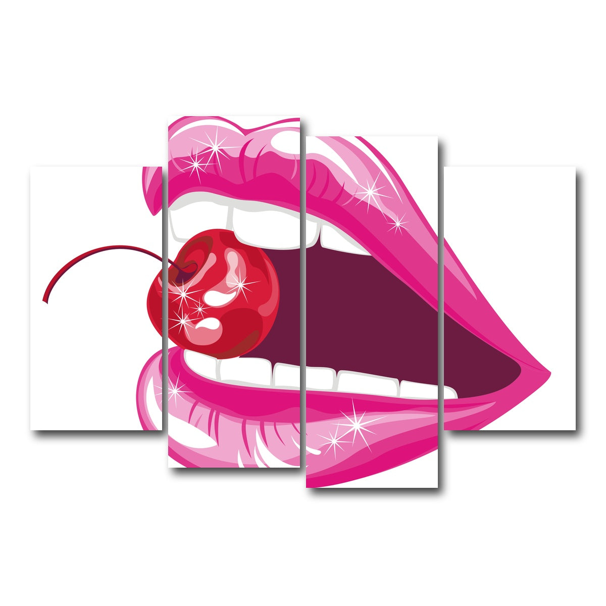 AUTO-MOCKUP WHITE | Cherry Lips | 4 Piece | Gallery Wrap Canvas | group=4_short