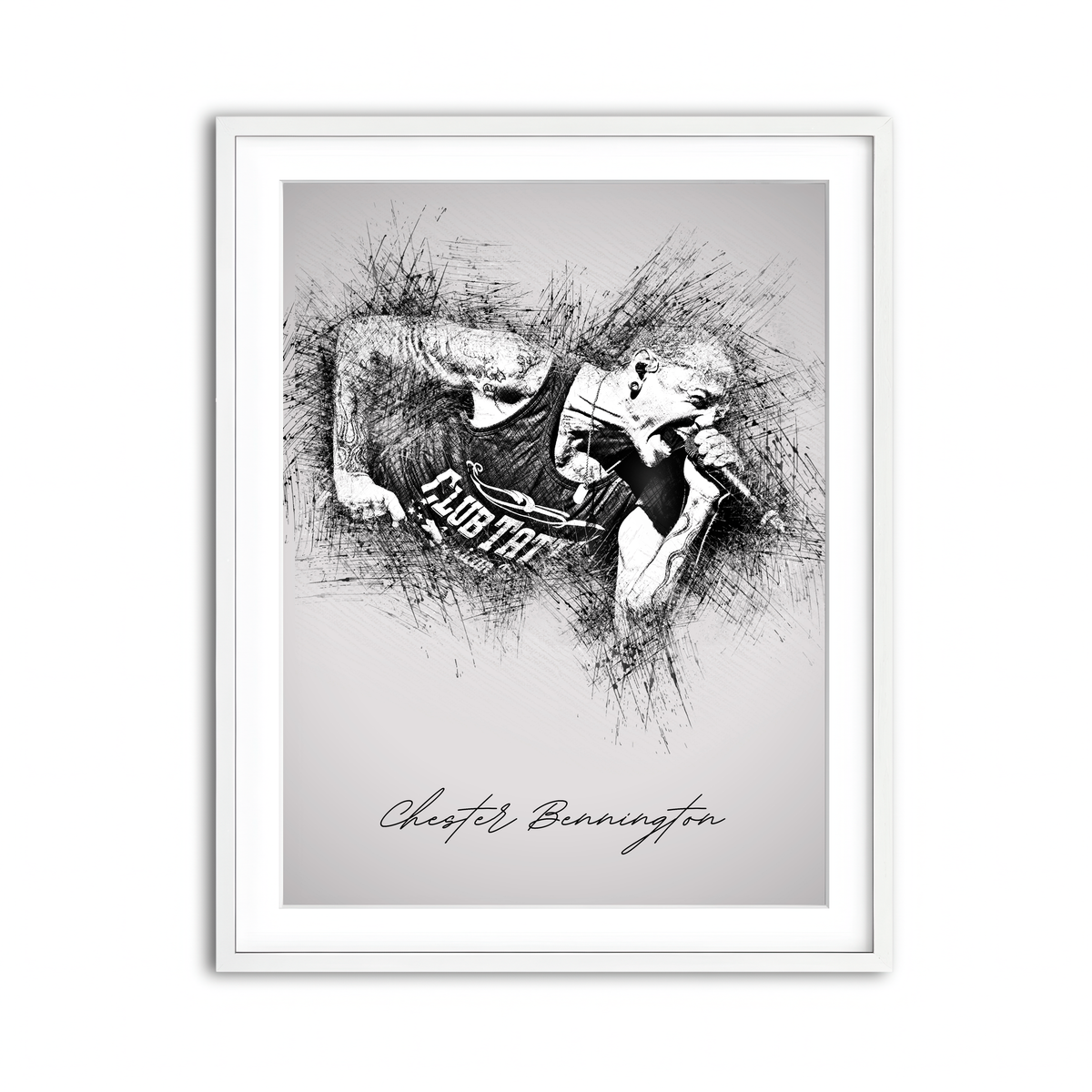 Framed Print 3x4 White