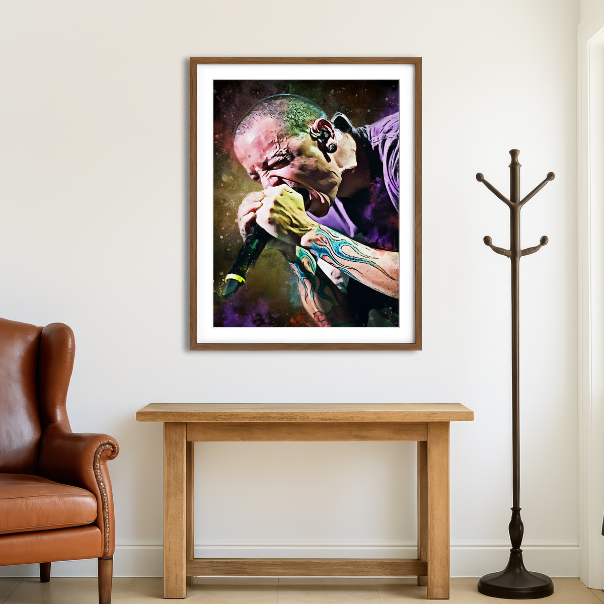 AUTO-MOCKUP ROOM | Chester Bennington Paint Wall Art