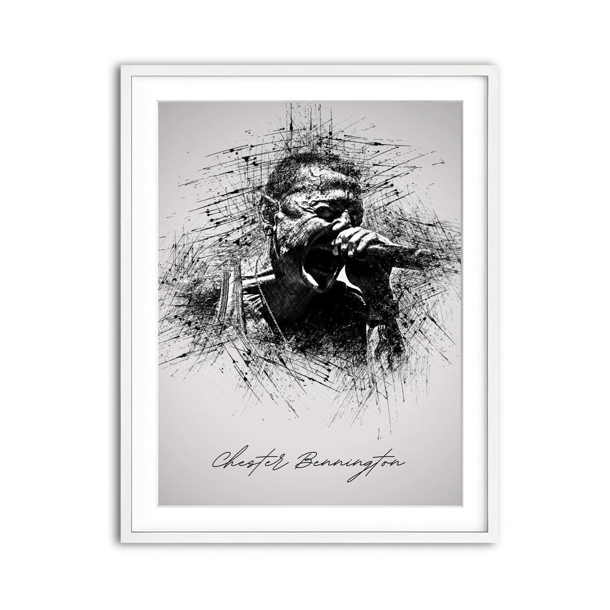 Framed Print 3x4 White