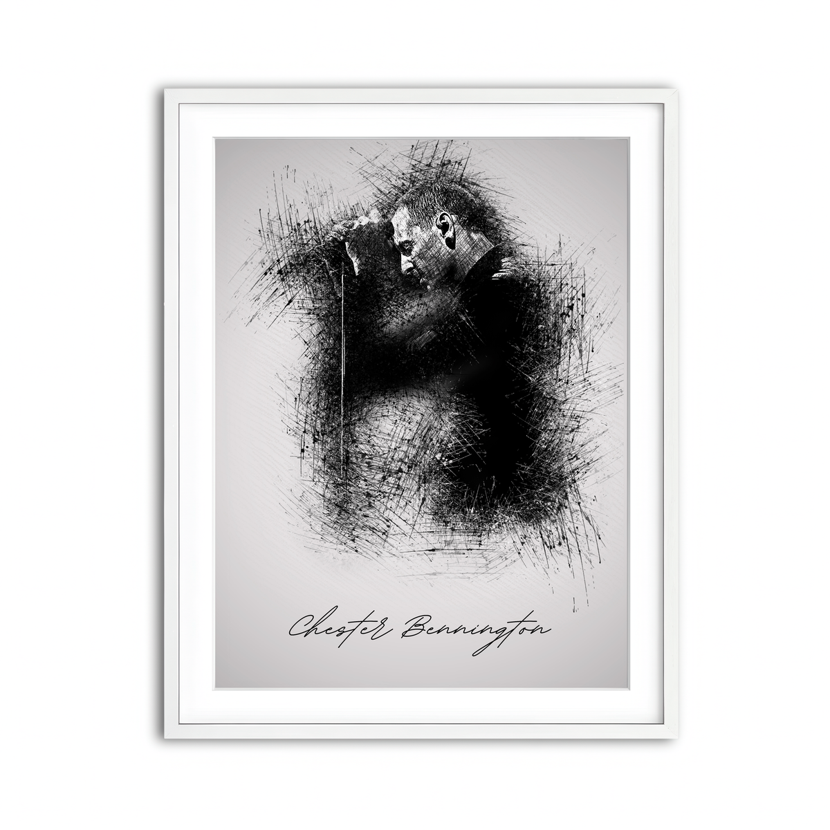 Framed Print 3x4 White