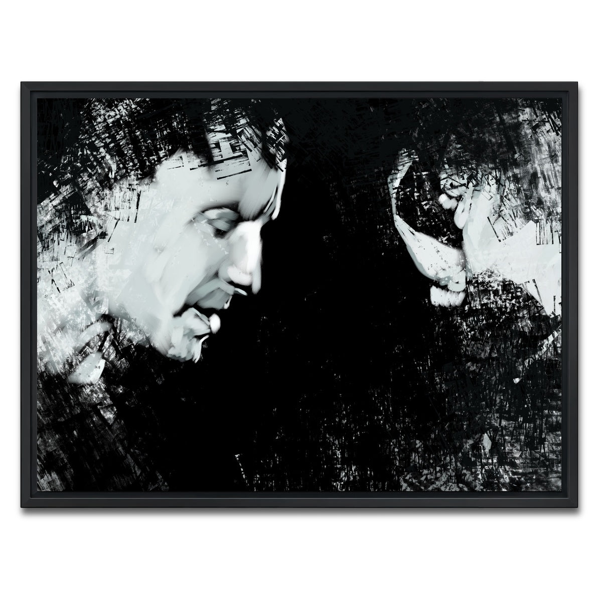 AUTO-MOCKUP WHITE | Chester Bennington | 1 Piece | Black Framed Canvas | group=4x3