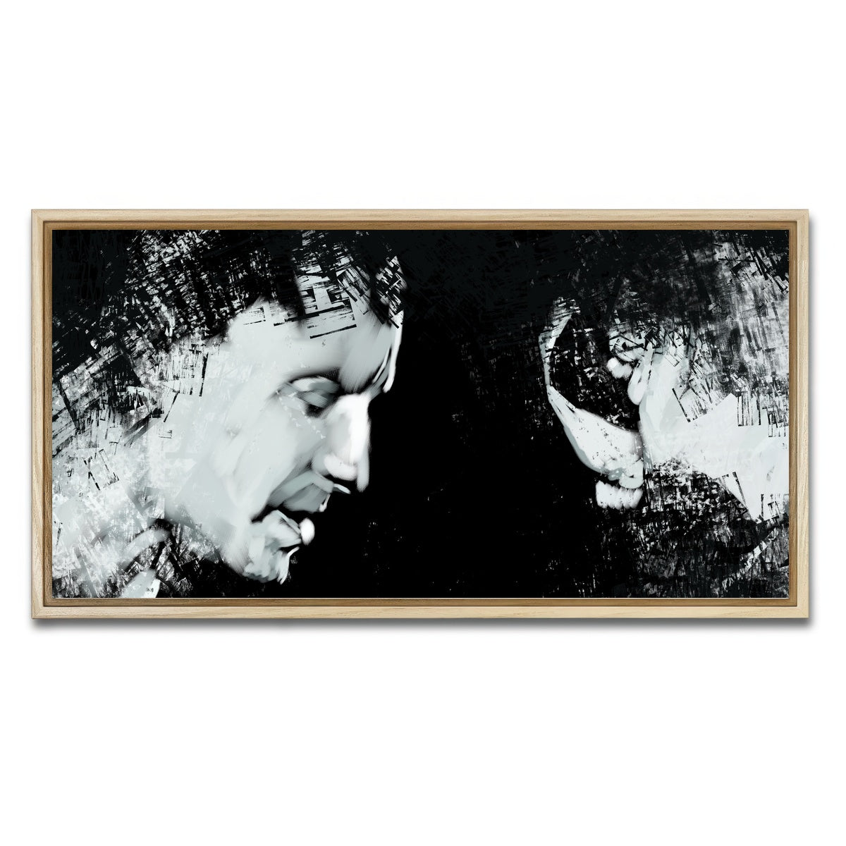 AUTO-MOCKUP WHITE | Chester Bennington | 1 Piece | Natural Framed Canvas | group=2x1