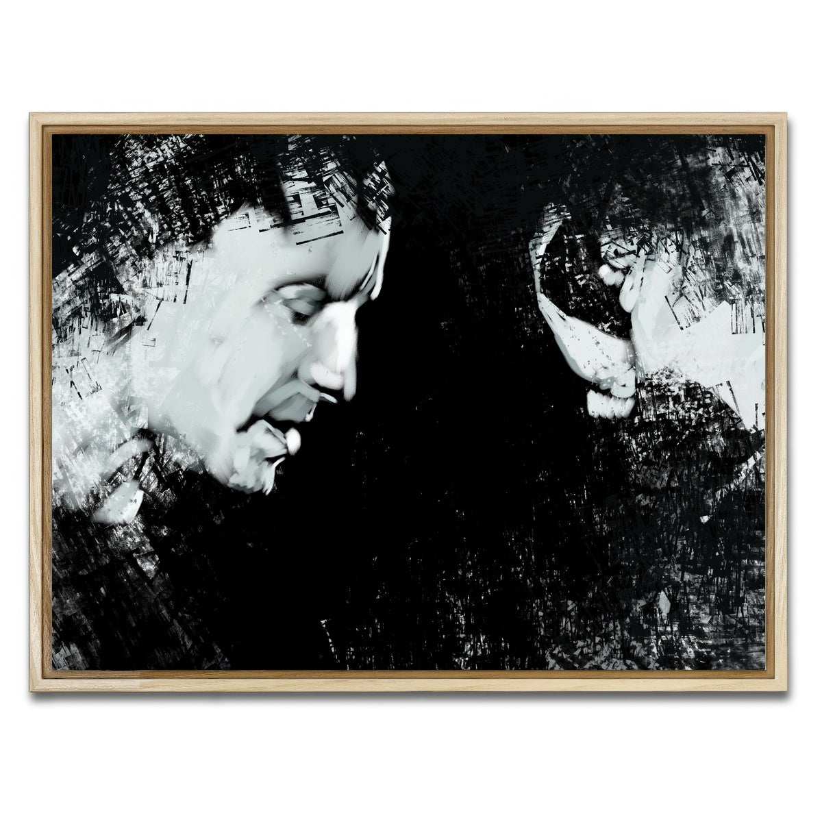 AUTO-MOCKUP WHITE | Chester Bennington | 1 Piece | Natural Framed Canvas | group=4x3