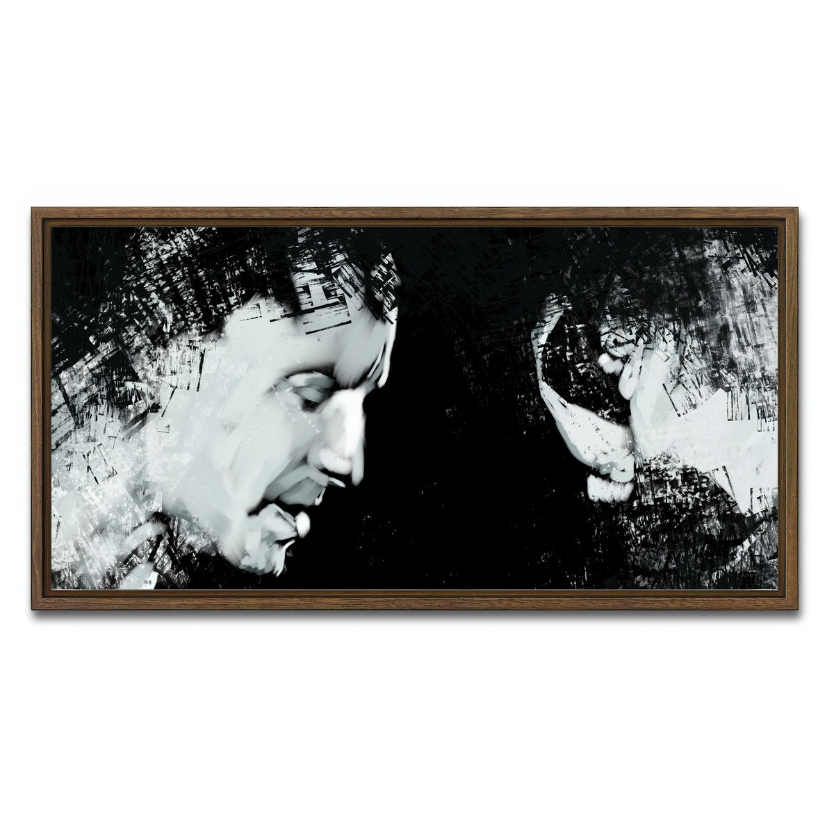 AUTO-MOCKUP WHITE | Chester Bennington | 1 Piece | Walnut Framed Canvas | group=2x1