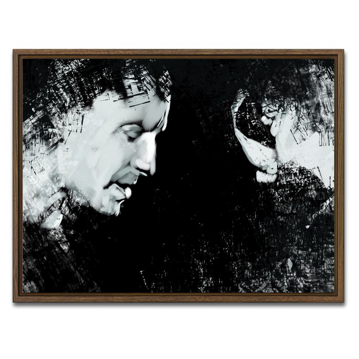 AUTO-MOCKUP WHITE | Chester Bennington | 1 Piece | Walnut Framed Canvas | group=4x3