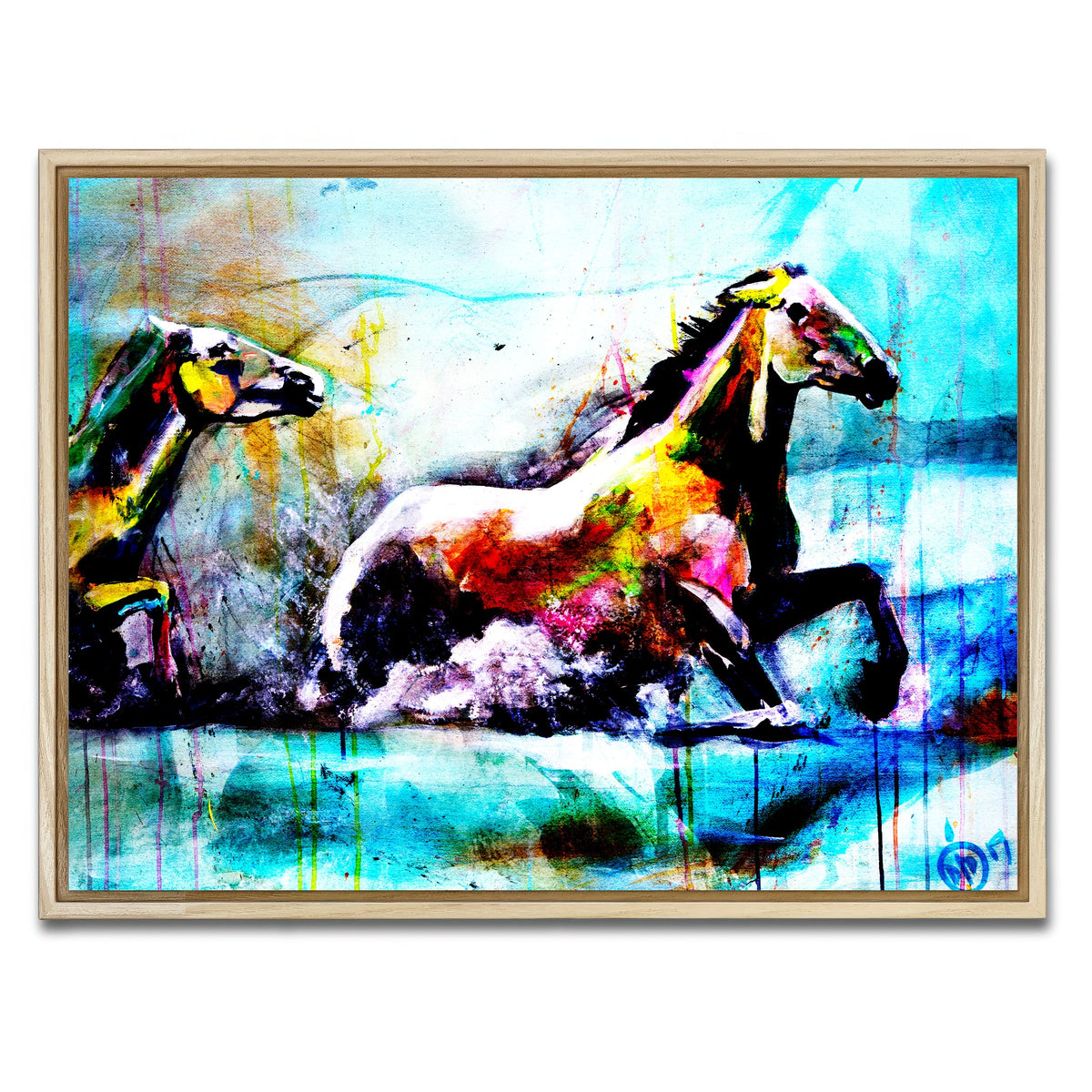 AUTO-MOCKUP WHITE | Chevaux | 1 Piece | Natural Framed Canvas | group=4x3