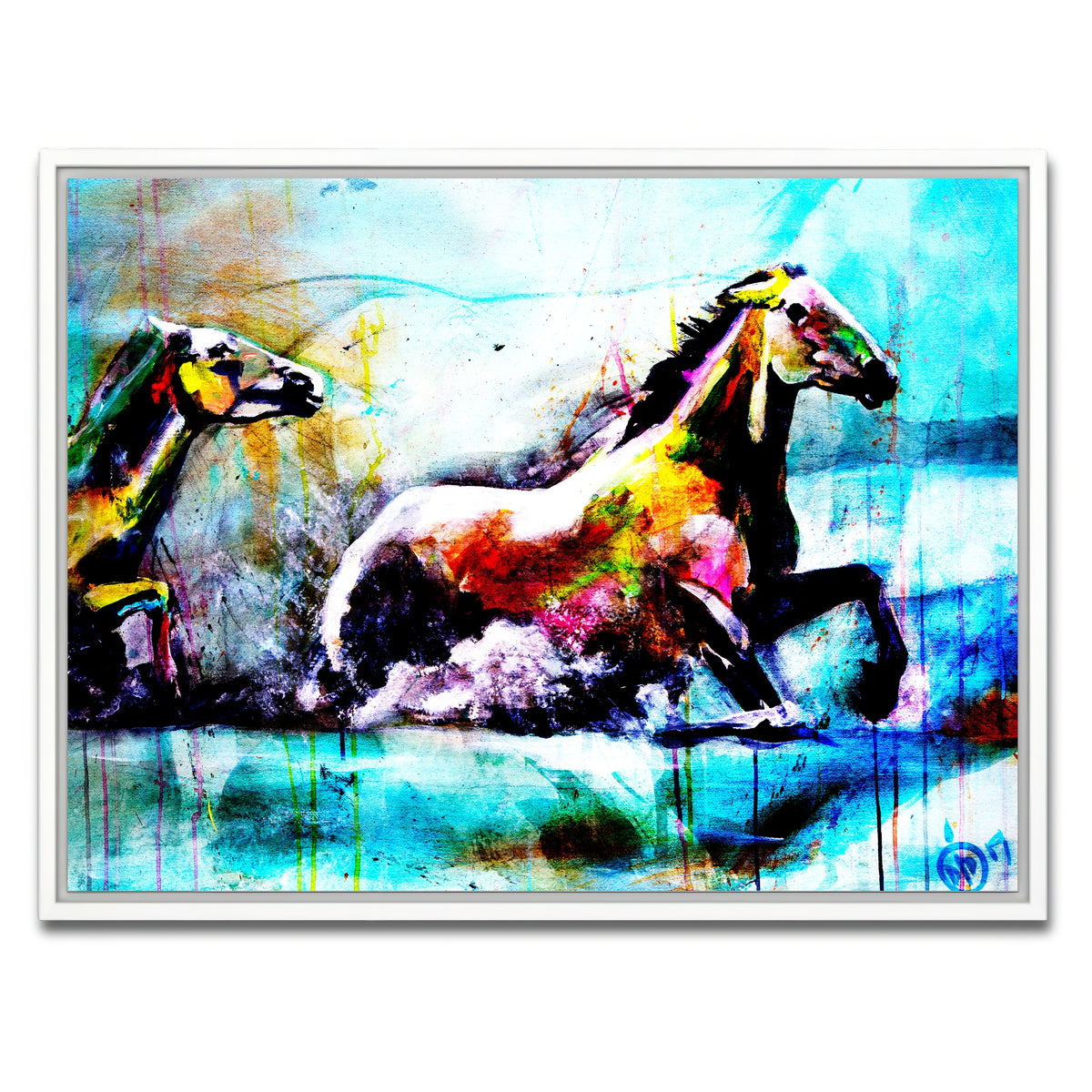 AUTO-MOCKUP WHITE | Chevaux | 1 Piece | White Framed Canvas | group=4x3