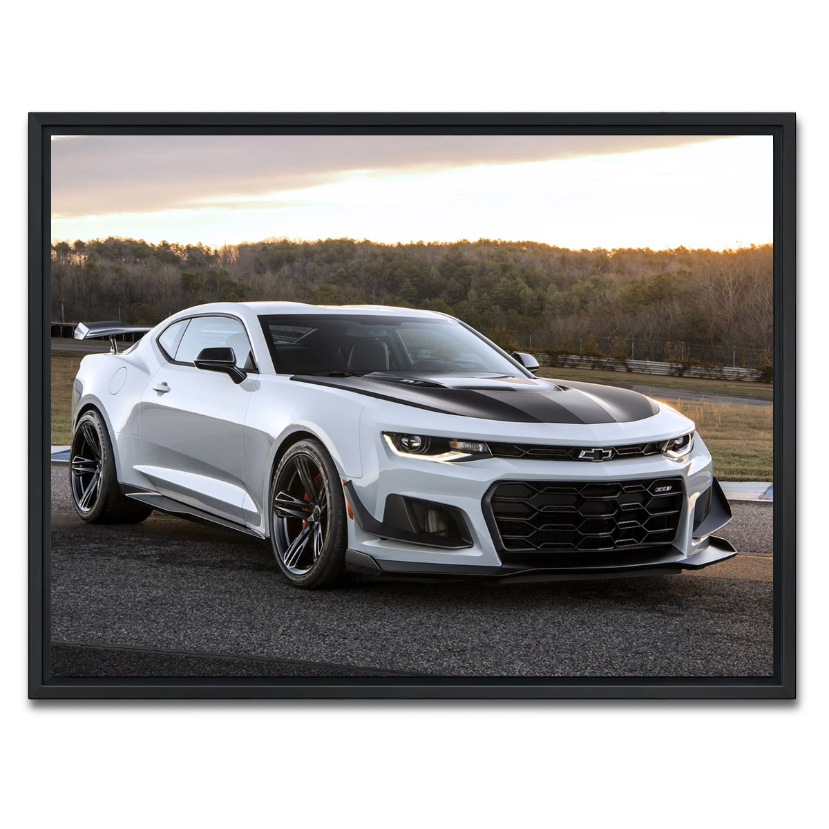 AUTO-MOCKUP WHITE | Chevy Camaro ZL1 | 1 Piece | Black Framed Canvas | group=4x3