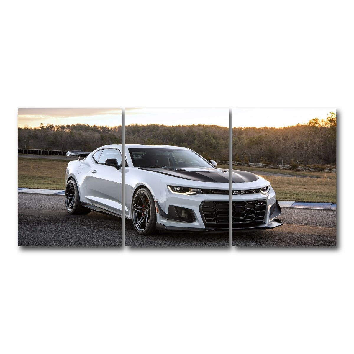 AUTO-MOCKUP WHITE | Chevy Camaro ZL1 | 3 Piece | Gallery Wrap Canvas | group=18x24