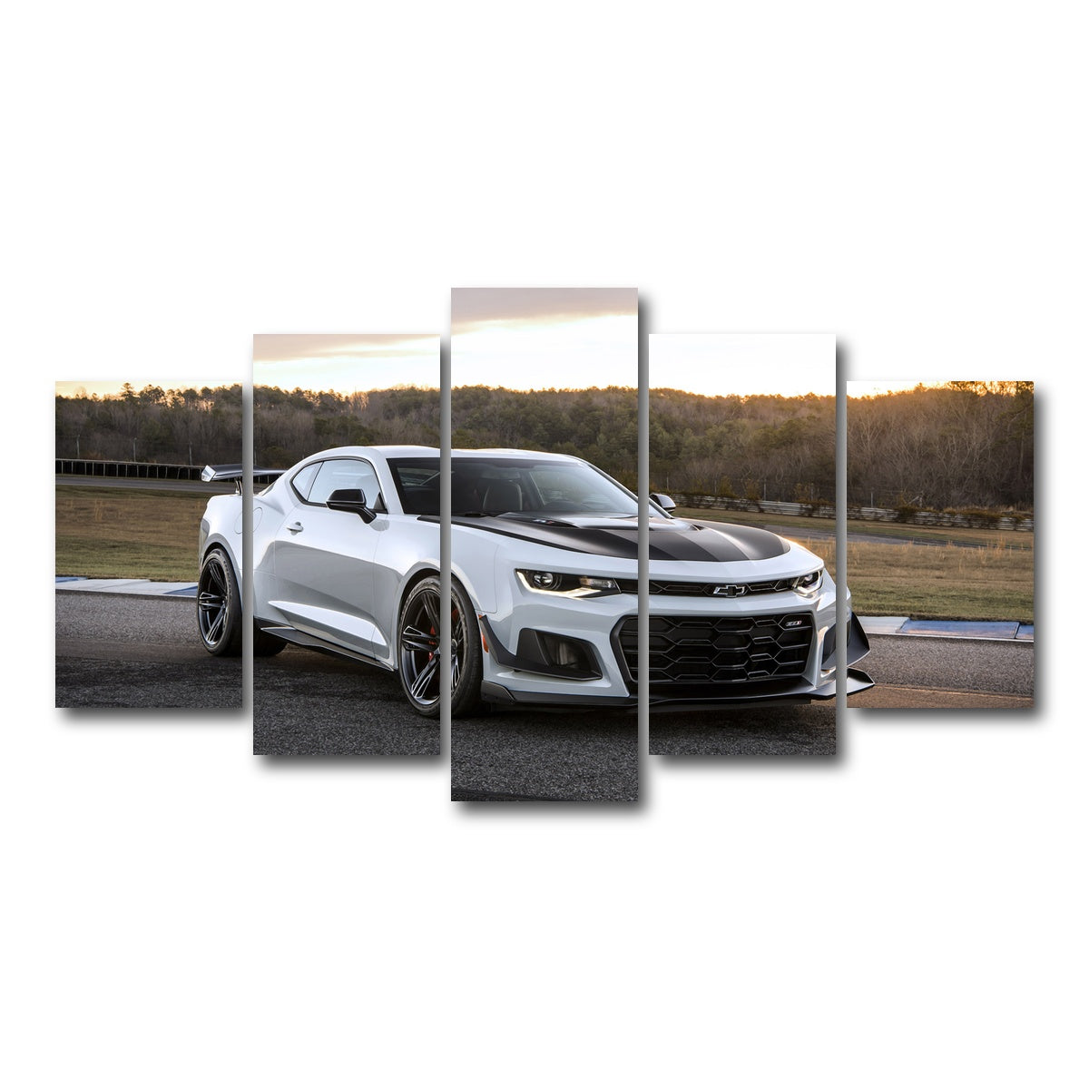 AUTO-MOCKUP WHITE | Chevy Camaro ZL1 | 5 Piece | Gallery Wrap Canvas | group=5_normal