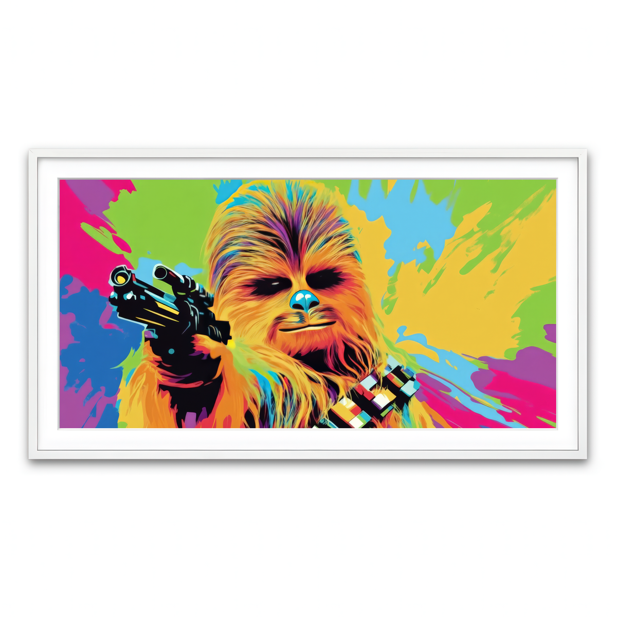 Framed Print 2x1 White