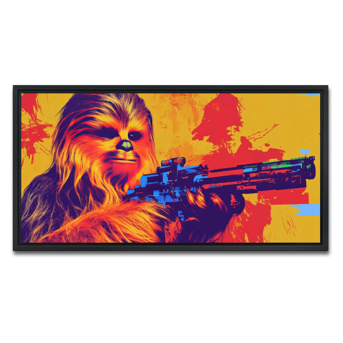 AUTO-MOCKUP WHITE | Chewbacca Gun | 1 Piece | Black Framed Canvas | group=2x1