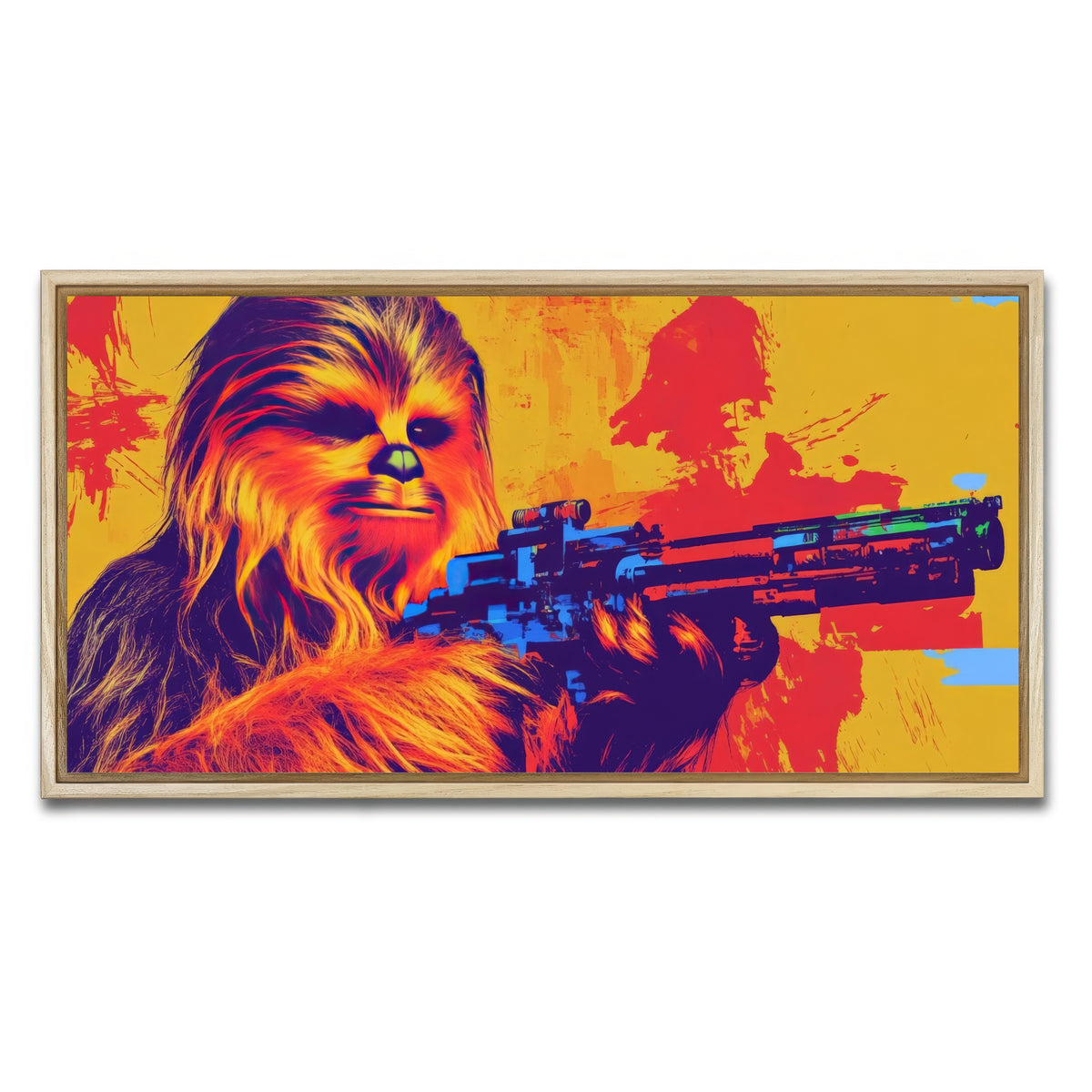 AUTO-MOCKUP WHITE | Chewbacca Gun | 1 Piece | Natural Framed Canvas | group=2x1