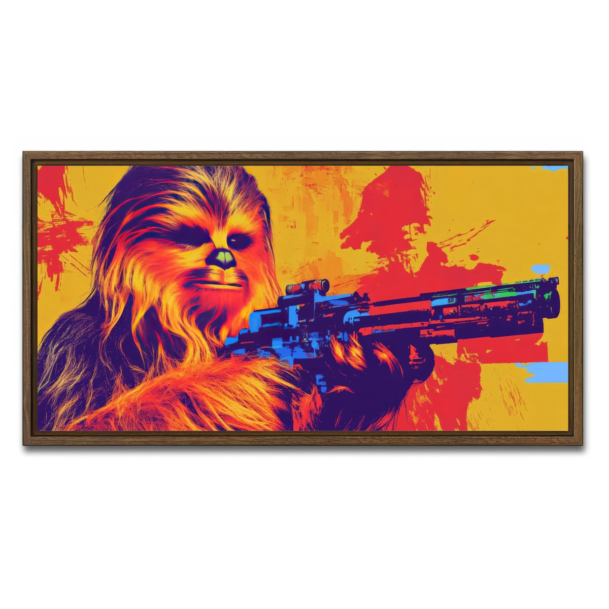 AUTO-MOCKUP WHITE | Chewbacca Gun | 1 Piece | Walnut Framed Canvas | group=2x1