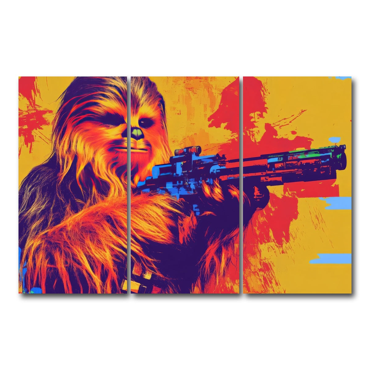 AUTO-MOCKUP WHITE | Chewbacca Gun | 3 Piece | Gallery Wrap Canvas | group=12x24