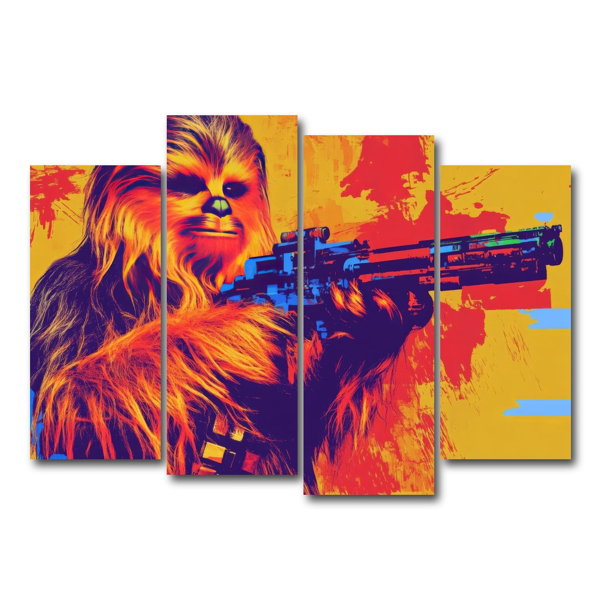 AUTO-MOCKUP WHITE | Chewbacca Gun | 4 Piece | Gallery Wrap Canvas | group=4_normal